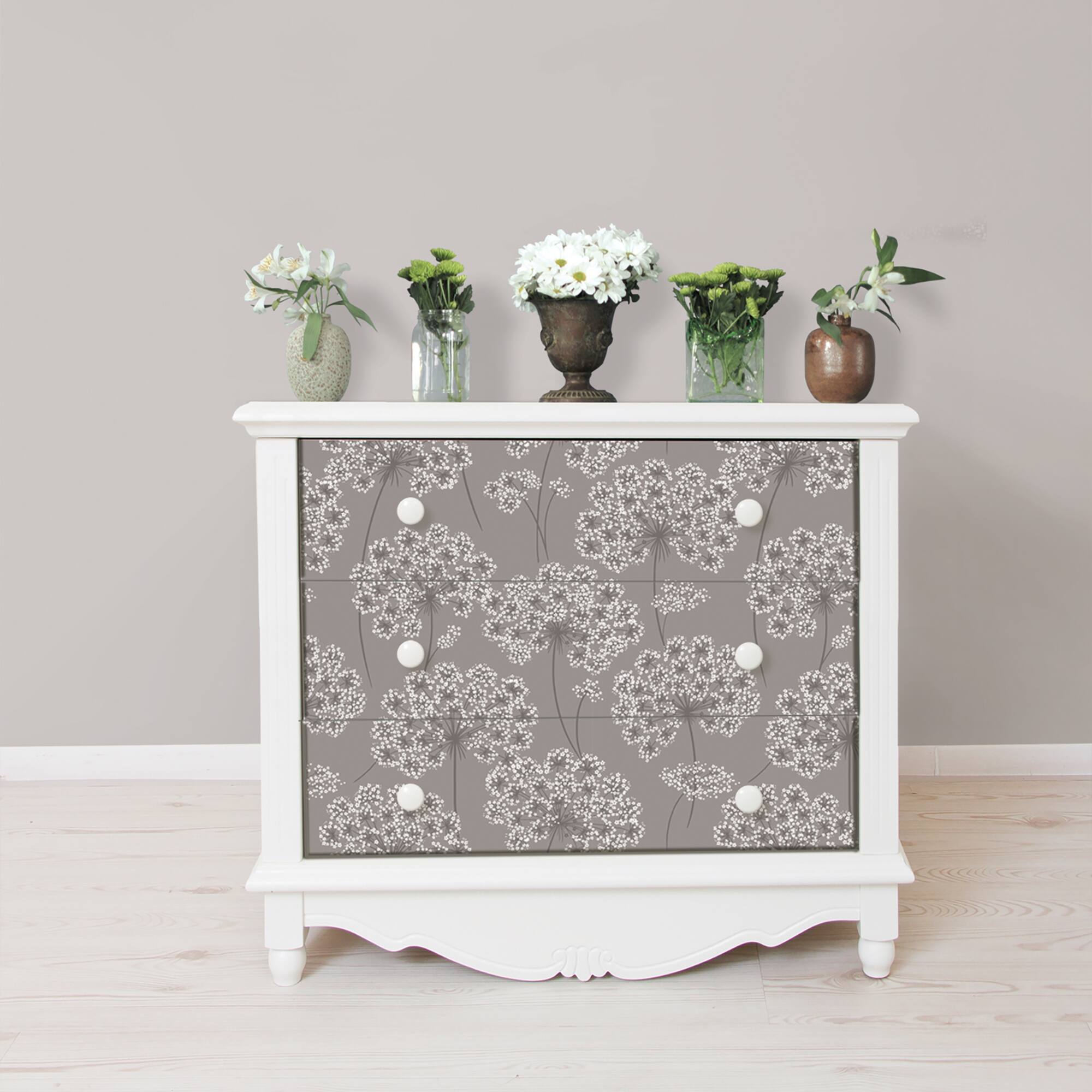 NuWallpaper Angelica Gray Peel & Stick Wallpaper